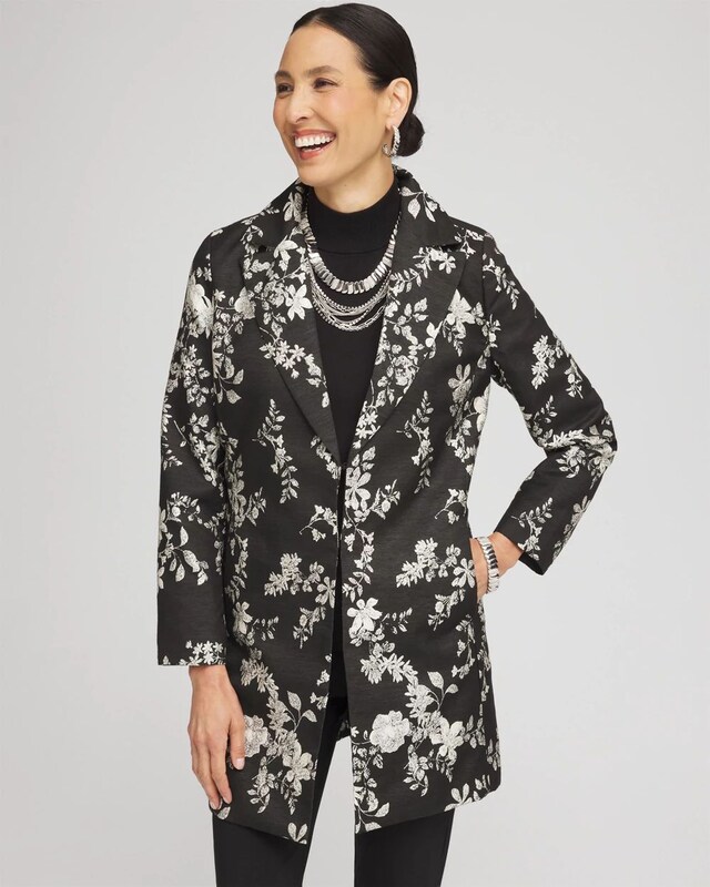 Floral Jacquard Topper - image 1